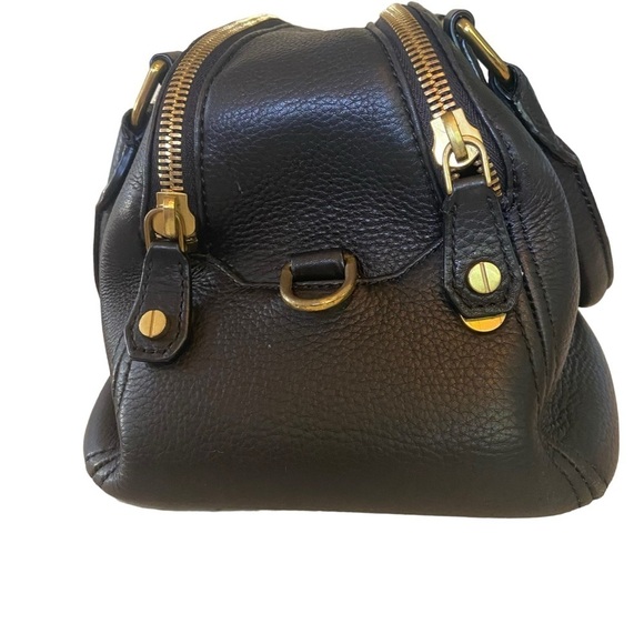 J. Crew Leather Black medium biennial satchel. Handbag w alt shoulder strap - Picture 2 of 13